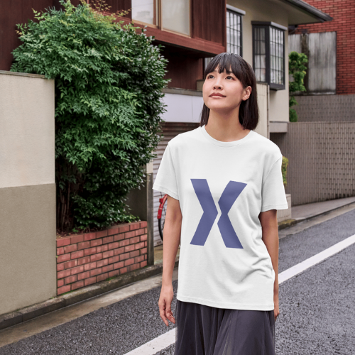 woman in staXscale shirt
