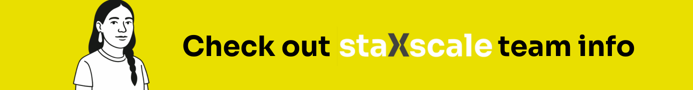 check out staXscale team info (with an illustration of a person)