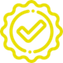 yellow guarantee icon