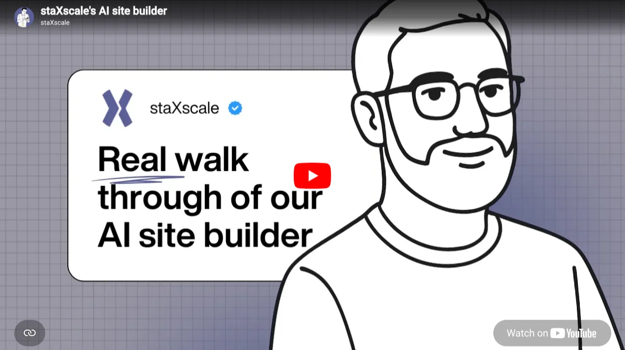 staXscale AI site builder demo