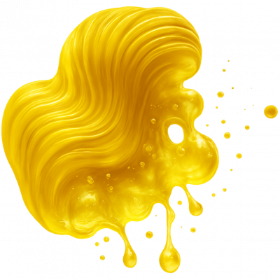 yellow organic shape, liquid and moving and dripping